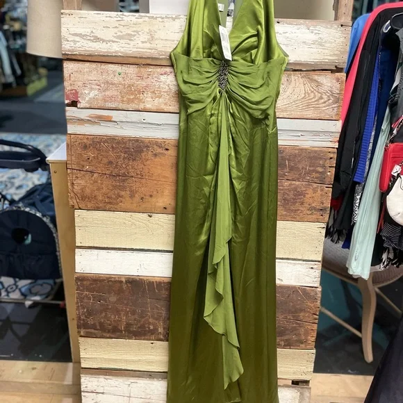 Kay Unger | Dresses | Nwtdesigner Kay Unger New York Silk Green Gown Dress  Size8 | Poshmark